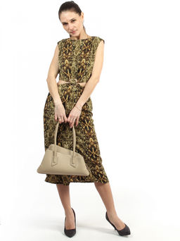 LACCOMA сумка АЛ3003-бежевый натуральная кожа хлопок  фото 3