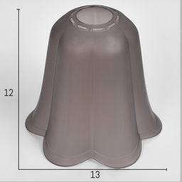 Цена за 2 шт. Плафон универсальный "Цветок"  Е14/Е27 дымчатый 14х14х13см