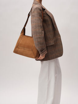 Замшевая сумка Mosaic DBR 31376 светло-коричневый  фото 6