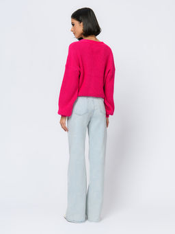 Кардиган цвета фуксии на пуговицах - 1001dress фото 4