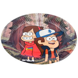 Цена за 10 шт. Тарелка одноразовая «С Днем Рождения!», 18 см, Гравити Фолз