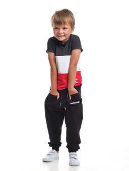 Футболка триколор UD 0679 черный.мел - Mini maxi фото 2