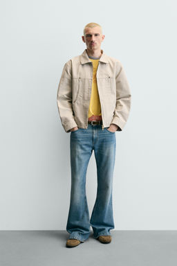 CAZADORA RELAXED FIT BOLSILLOS / Blanco roto