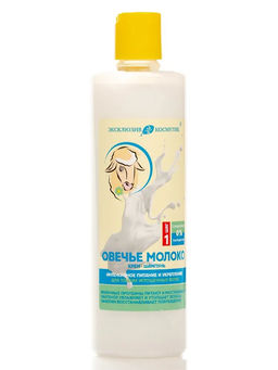 Эксклюзивкосметик Крем-шампунь Овечье молоко, интенсивное питание и укрепление д/тонких поврежденных волос, 500 гр