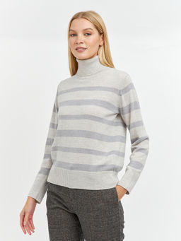 водолазка женская из шерсти в полоску - Glenfield фото 3