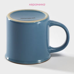 Кружка Доляна «Фламинго», 180 мл, керамика, синяя