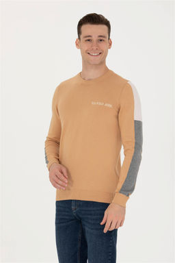 U. S. Polo Assn Мужской песочный свитер - U.s. polo assn фото 3