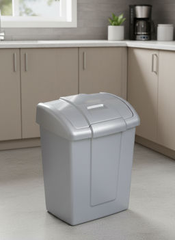 Контейнер для мусора "Форте" 9л серебристый С340СРБ