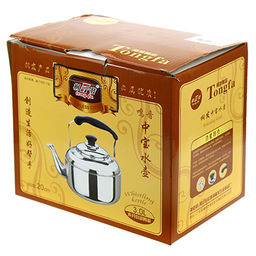 "Лампушка" Чайник из нержавеющей стали 2,7л, д18см h17см, со встроенным в крышку свистком, подвижная бакелитовая ручка, цветная коробка (Китай)