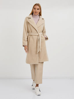 Пальто женское из полиэстера длины миди с поясом - Glenfield фото 3