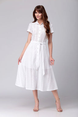 Платье AMORI 9528 молочный/косичка