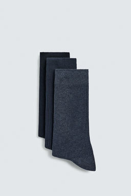 3-PACK OF LIGHTWEIGHT RIB SOCKS