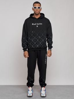 Спортивный костюм мужской трикотажный демисезонный черного цвета 12010Ch - Mtforce фото 2