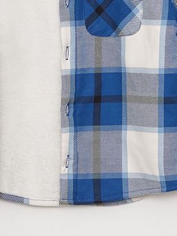 Kap??onlu Uzun Kollu Ekose Desenli Erkek Bebek G?mlek Ceket - Waikiki фото 3