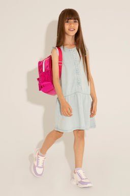 U. S. Polo Assn Голубое джинсовое платье без рукавов для девочки - U.s. polo assn фото 5