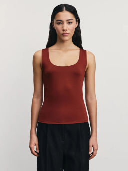 Базовый топ с широкими бретелями / Zarina  фото 3