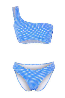 Puantiye Desenli Tek Omuz Kapl_ Normal Bel Regular Bikini Tak_m_TBESS26BT00205