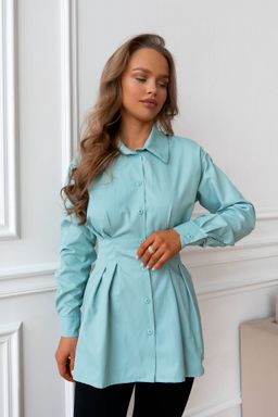 100% хлопок Рубашка аквамарин - Open-style фото 4