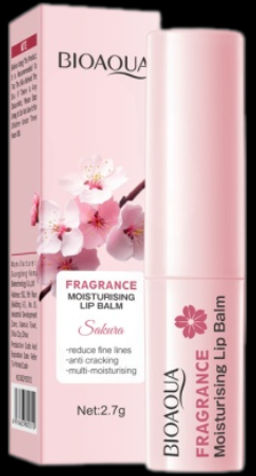 Bioaqua Moisturizing Lip Balm Sakura, 2,7g - Бальзам для губ с экстрактом сакуры , 2,7 г.