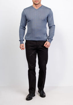 Джемпер мужской CASINO c124-косы Т (мокрый асфальт)  фото 4