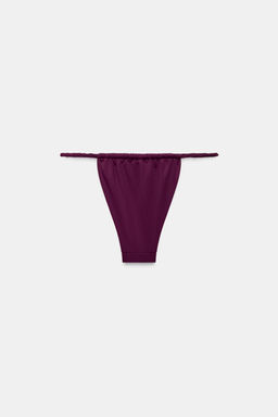BRAGUITA BIKINI CORTINILLA TRENZAS / Berenjena - Zara фото 8