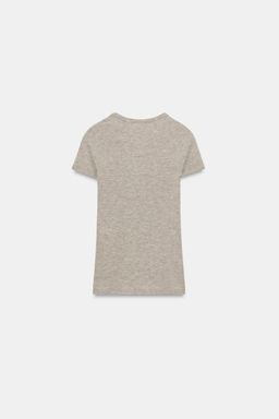 CAMISETA MANGA CORTA RANGL?N / Beige vigor? - Zara фото 5