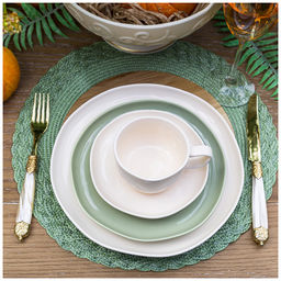 Цена за 4 шт. ТАРЕЛКА ОБЕДЕННАЯ LEFARD TRENDY 25 СМ КРЕМОВАЯ  фото 3