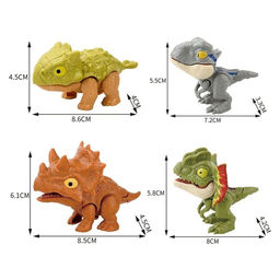 Игрушка - сюрприз «Dino. Зубастики», подвижные детали, 4 фигурки динозавров, МИКС