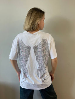 K13563 Футболка OVER SIZE (плотный хлопок) БЕЛЫЙ