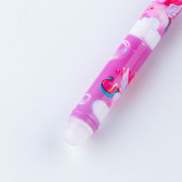 Цена за 10 шт. Ручка пиши-стирай, синяя паста, гелевая, 0.5 мм, с колпачком, пластик «Единорог»