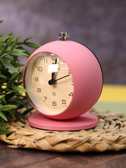 Часы-будильник Clock UFO, pink (12х10,1 см)
