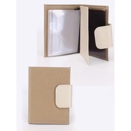 Обложка для авто+паспорт-Croco-ВП-1033 (с хляст, 5 внут карм, двойн стенка) натуральная кожа бежевый тем флотер/беж перламутр (261/262) 243971