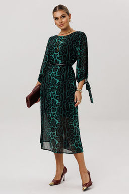 Платье ANELLI 1733 леопардовый изумруд фото 10