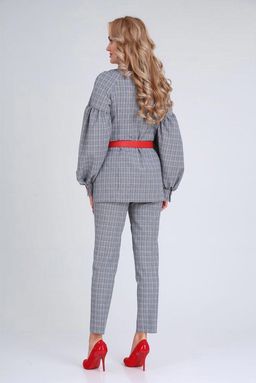 Костюм Gamma & Gracia 445 серый синяя клетка  фото 2