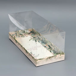 Цена за 5 шт. Коробка с прозрачной крышкой под рулет «Подарок для тебя», 30×12×12 см