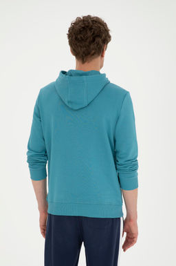 Erkek Petrol Basic Sweatshirt