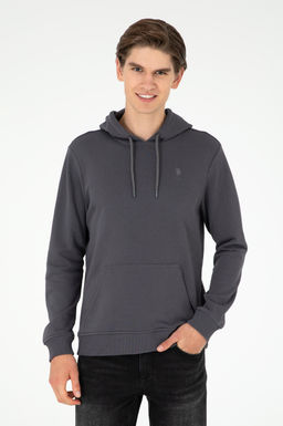 Мужской базовый свитшот антрацитового цвета Неожиданная скидка в корзине