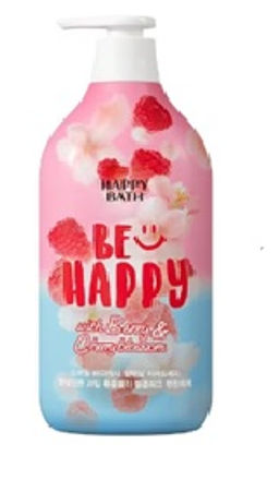 Happy Bath Be Happy Smile Body Wash вишня и ягоды - Гель для душа с экстрактами вишни и малины, 900 мл