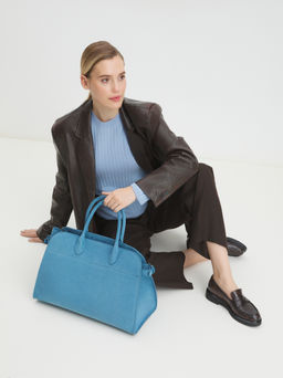 Женский тоут CALZETTI ASHLEY MAXI Артикул 4250308, серо-голубой  фото 7