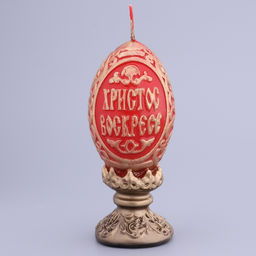 Декоративная свеча фигурная Пасхальное яйцо резное