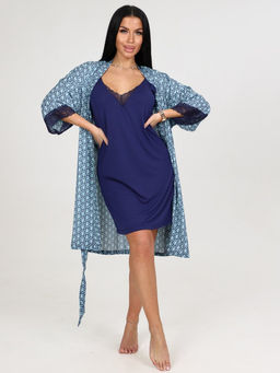 199 ЖЕНСКИЙ КОМПЛЕКТ ДВОЙКА (Индиго/голубой) - А-дина фото 2