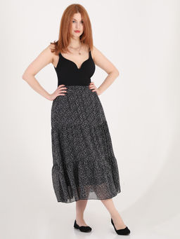 Юбка ярусная шифоновая - Almond фото 30