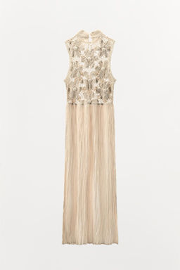CONTRAST FLORAL EMBROIDERY DRESS - Zara фото 7