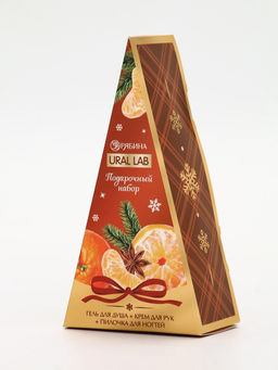 URAL LAB Арома Саунд Набор гель для душа, крем для рук и пилка для ногтей, мандарин