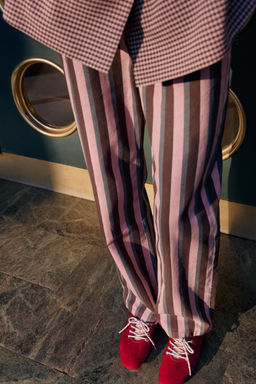 BAILARINA PIEL CON PELO / Rojo