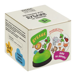 Игра настольная "Дублик" со звонком, 60 карточек, в коробке (НИ_65923) "ТРИ СОВЫ"