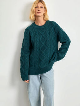 Джемпер с узорной вязкой B2876/hironel - Emka фото 10