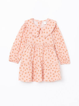 Bebe Yaka ?i?ekli K?z ?ocuk Elbise