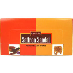 Прямоуг. благовония Saffron Sandal ШАФРАН-САНДАЛ 15 гр. блок 12 шт.
