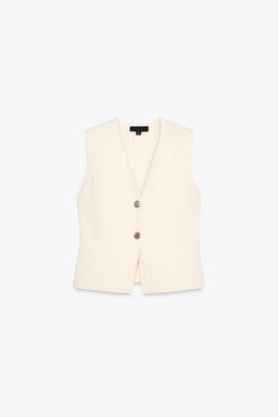 TEXTURED KNIT WAISTCOAT - Zara фото 4